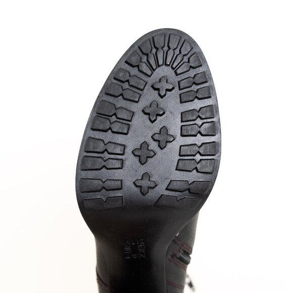 Naturalizer Leather Boot Ankle Lace Up Callie Black NEW - Picture 14 of 15